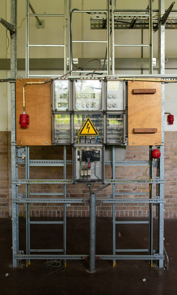 Some high voltage electric installation thing.